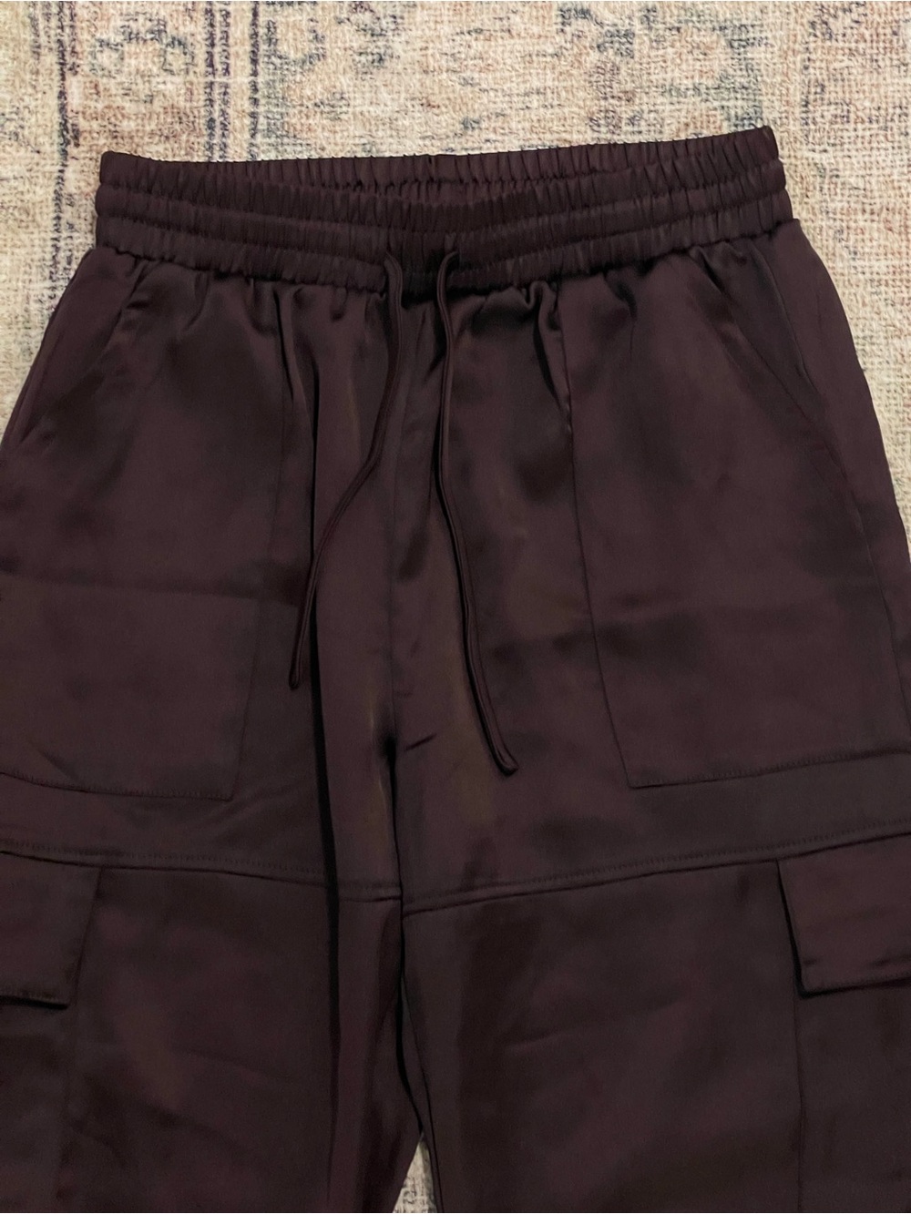 NWT Beach Riot Gianna Drawstring Wide Leg Cargo Pants - Picture 5 of 7